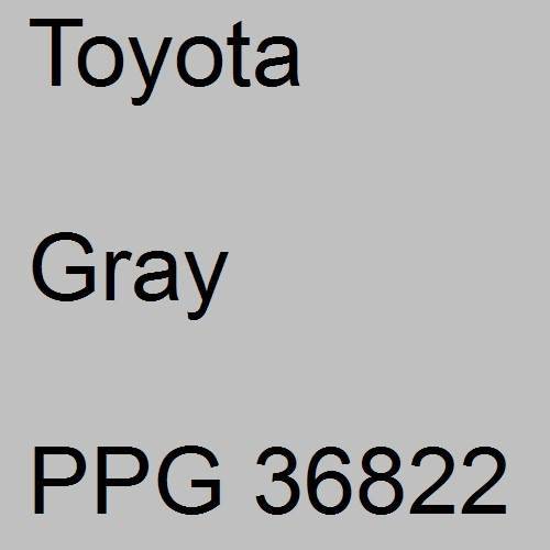 Toyota, Gray, PPG 36822.